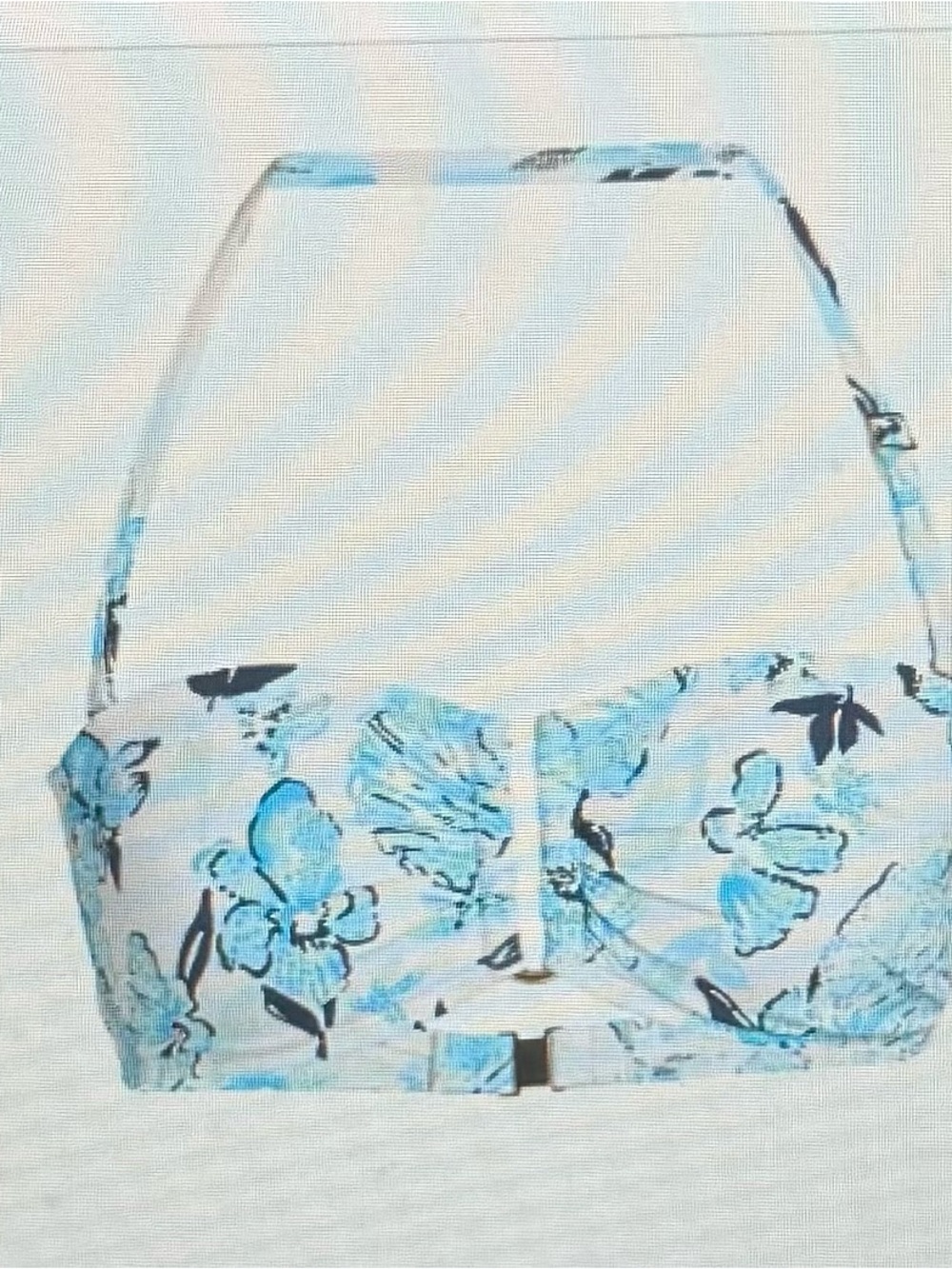 Lilly pulitzer, nwt, jessa Floral Blue Strapless   Swim Top sz 10